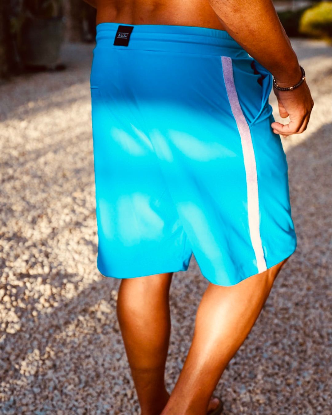 Bermuda Lungo in Lycra con Tasche profonde Sky Blue