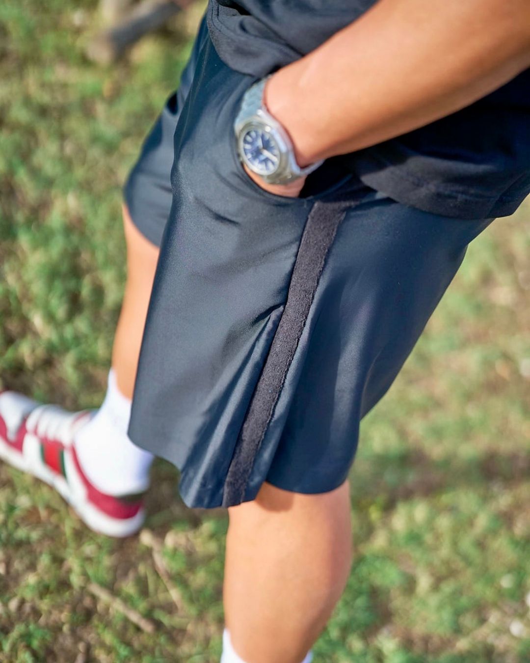Bermuda Lungo in Lycra con Tasche profonde Freedom Black