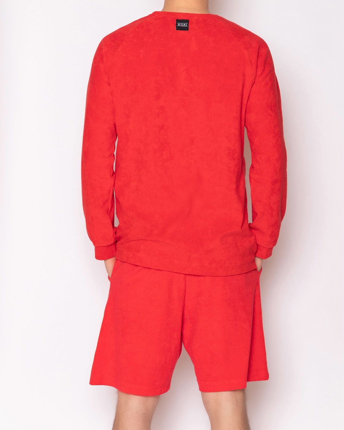 Bermuda Lungo con Tasche Profonde Rosso