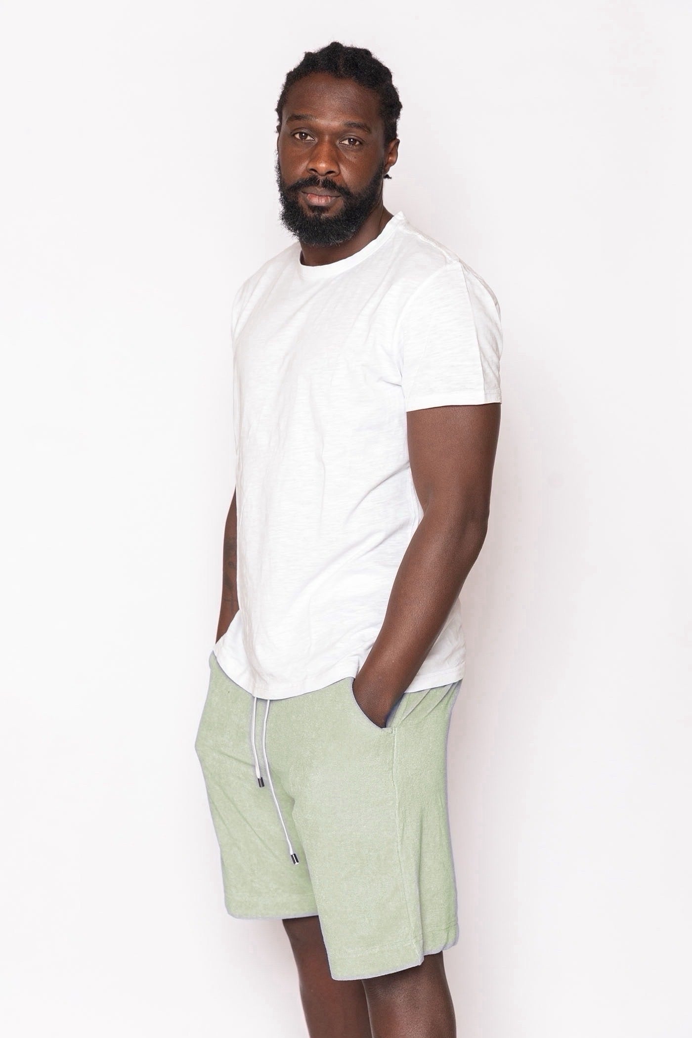 Bermuda Lungo con Tasche Profonde Dusty Green