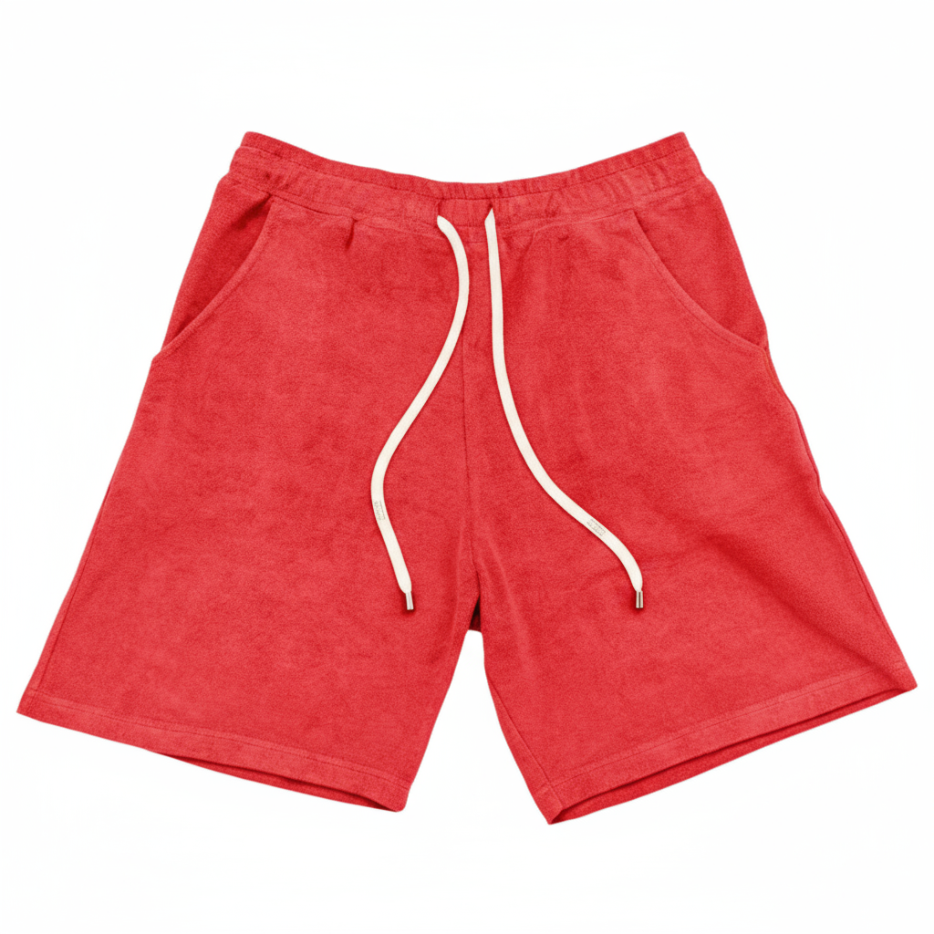 Bermuda Lungo con Tasche Profonde Rosso