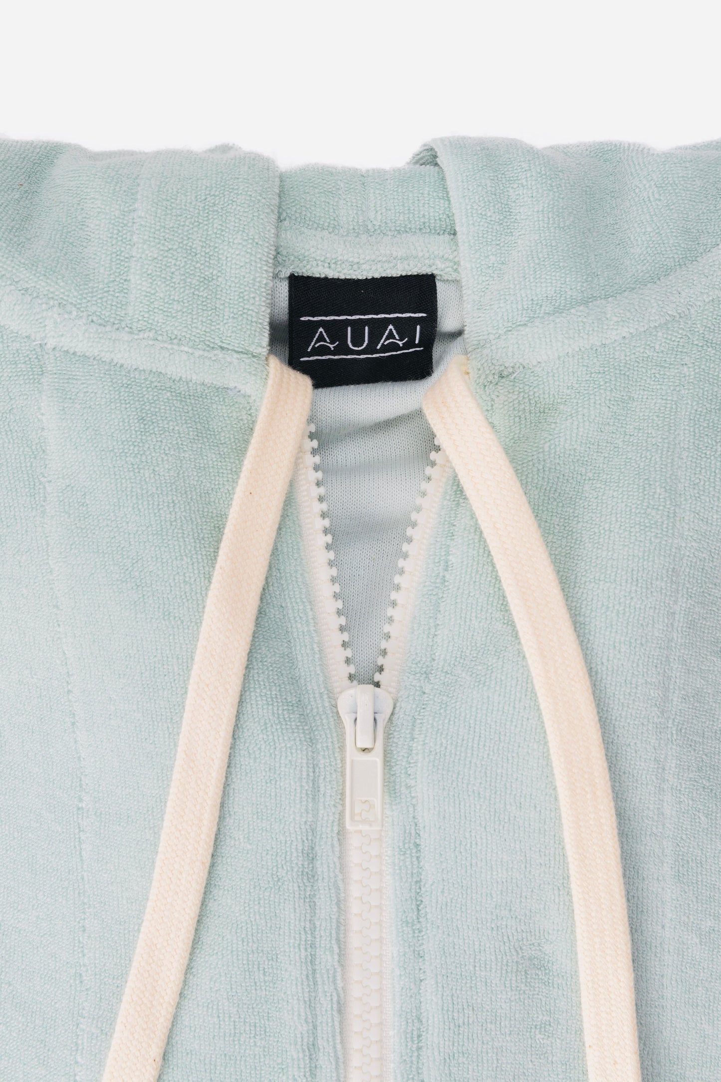 Felpa Zip in Spugna con Cappuccio Ocean Bluegreen