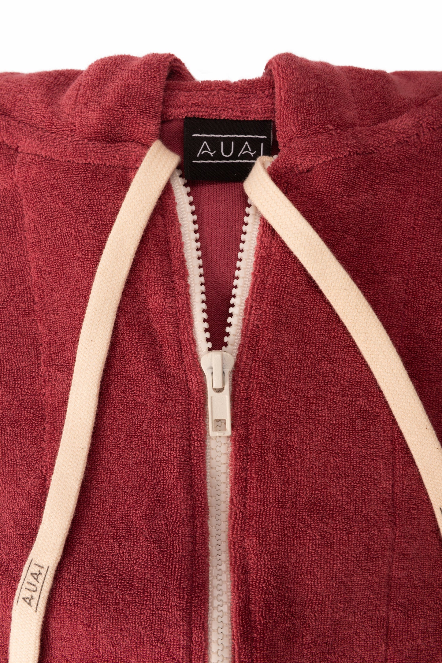 Felpa Zip in Spugna con Cappuccio Wanderer Wine