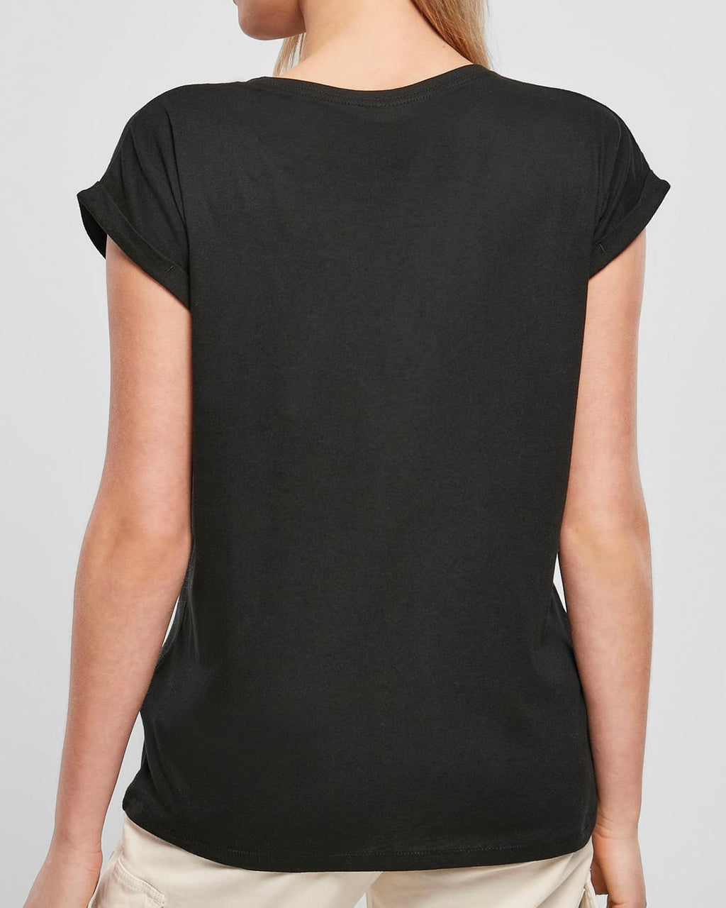T-Shirt Con Maniche Risvolto In Cotone