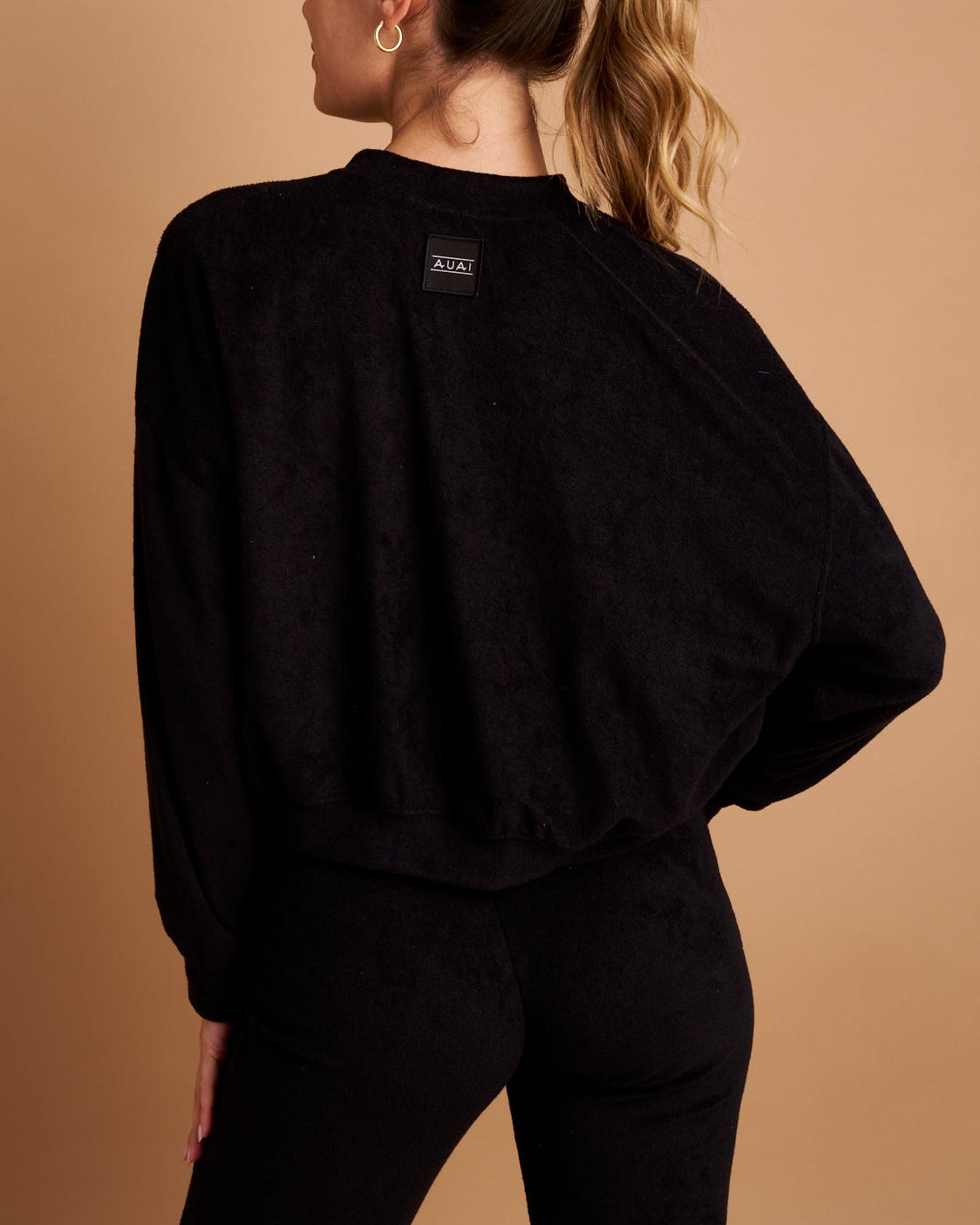 Felpa Over Crop in Spugna