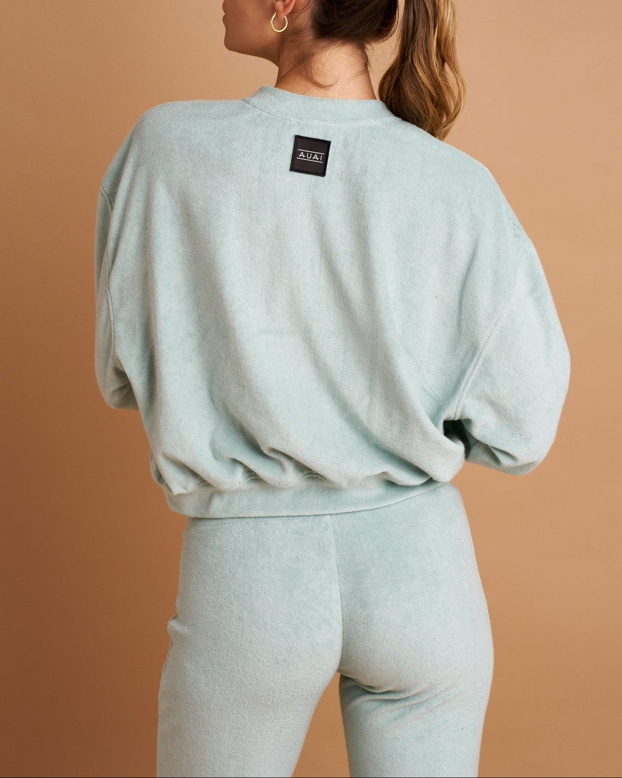 Felpa Over Crop in Spugna