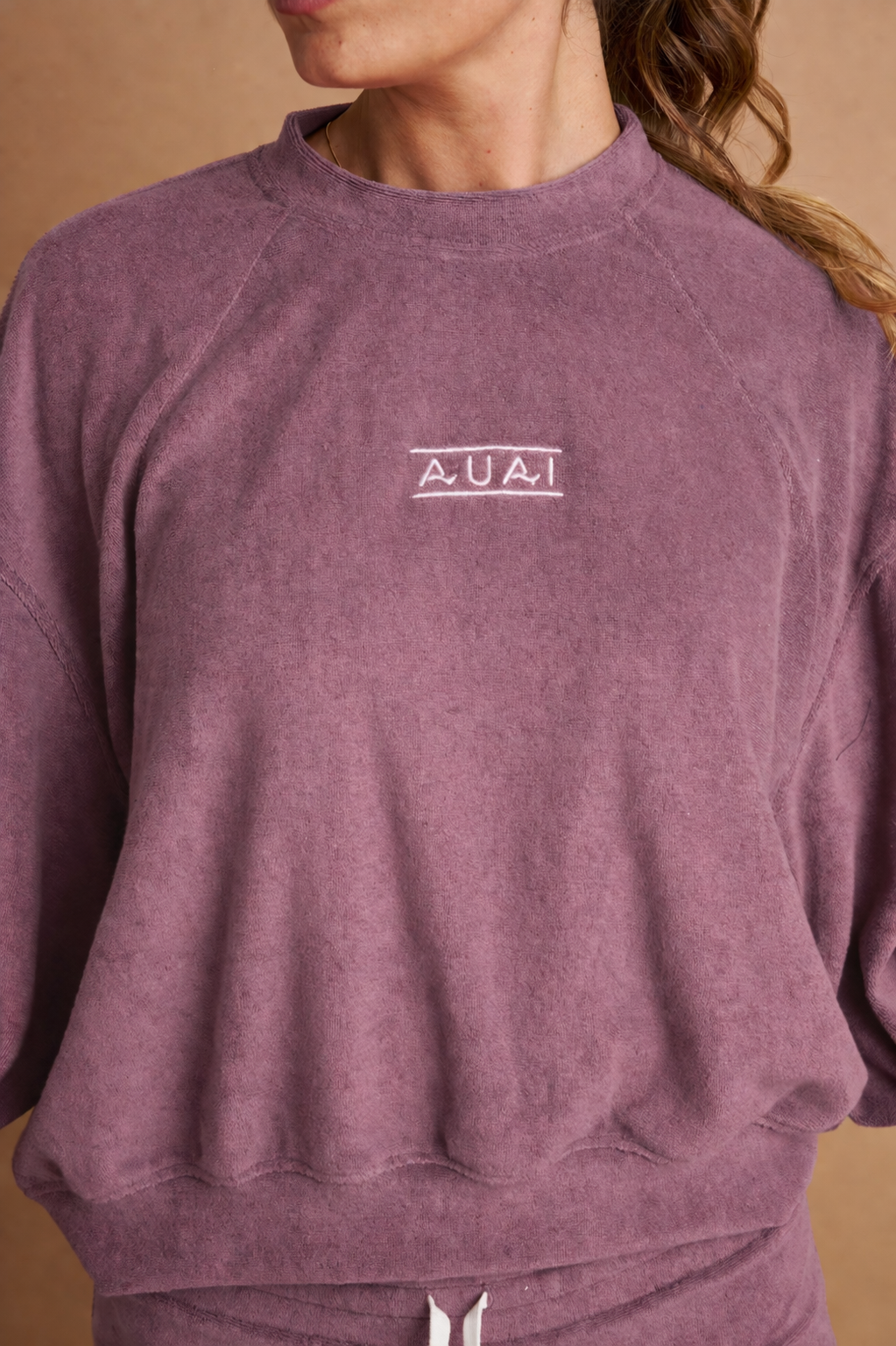 Felpa Over Crop in Spugna