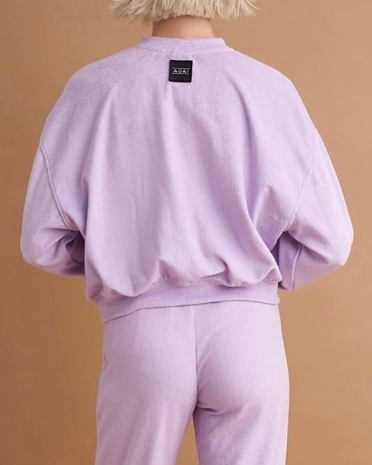 Felpa Over Crop in Spugna