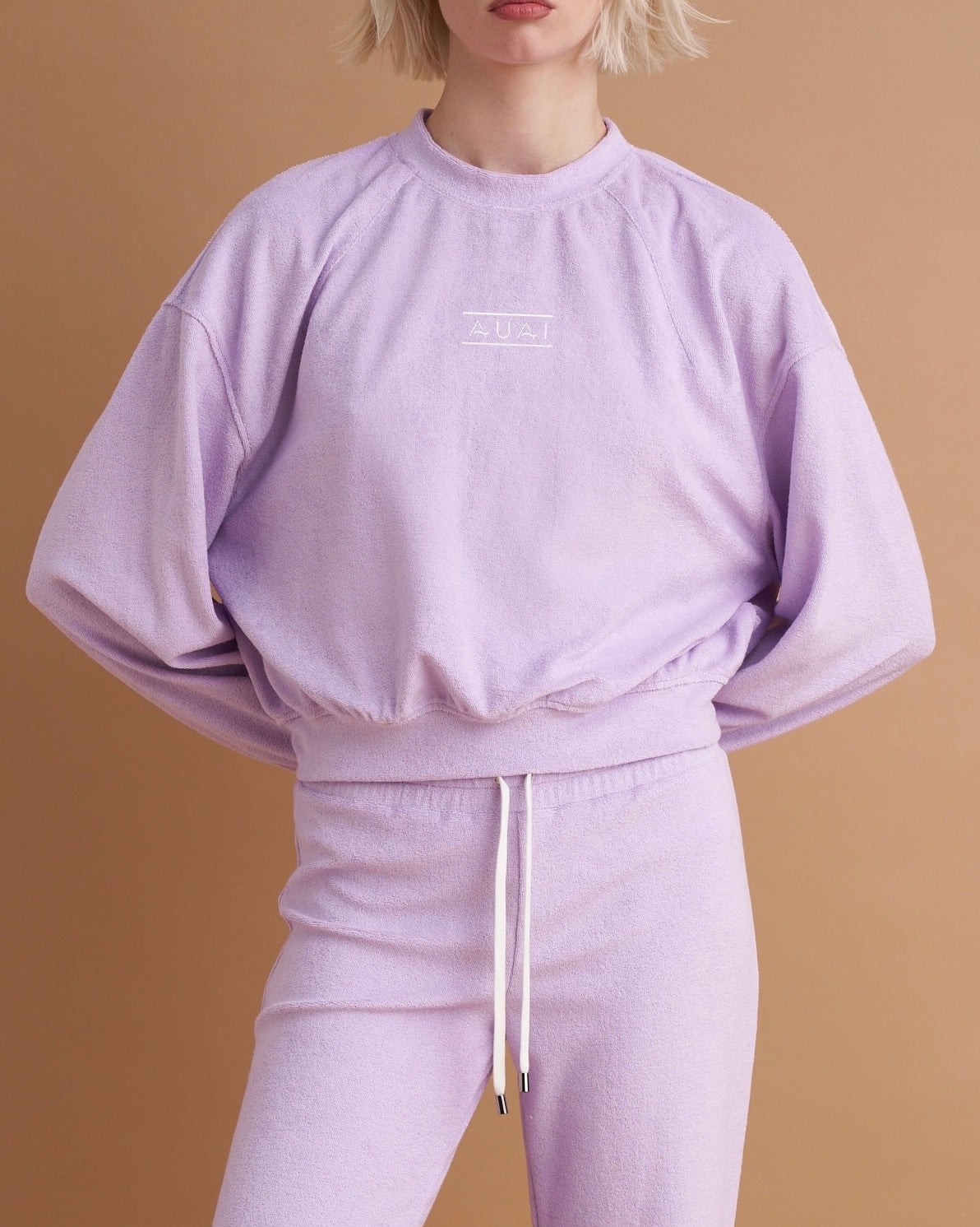 Felpa Over Crop in Spugna