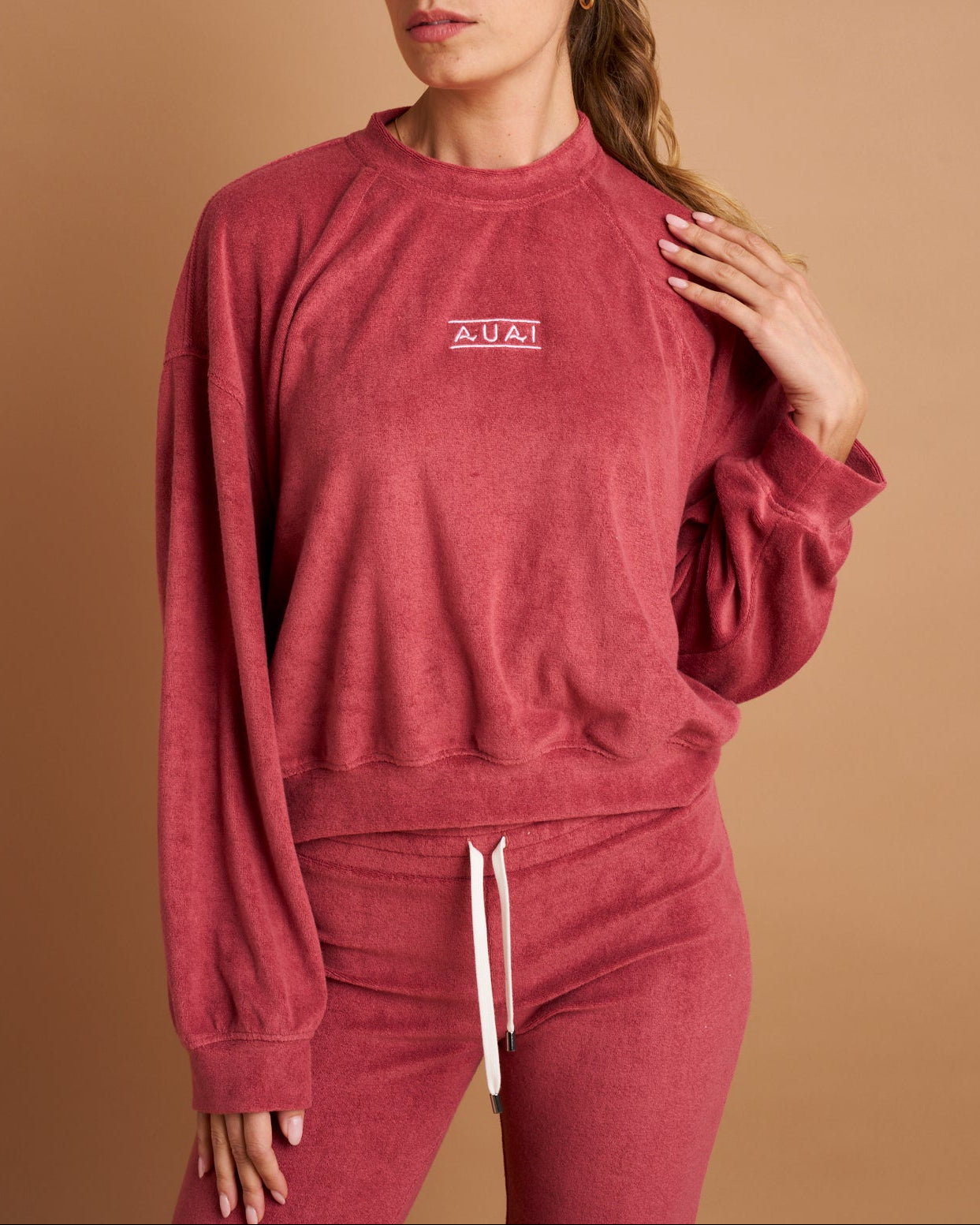 Felpa Over Crop in Spugna