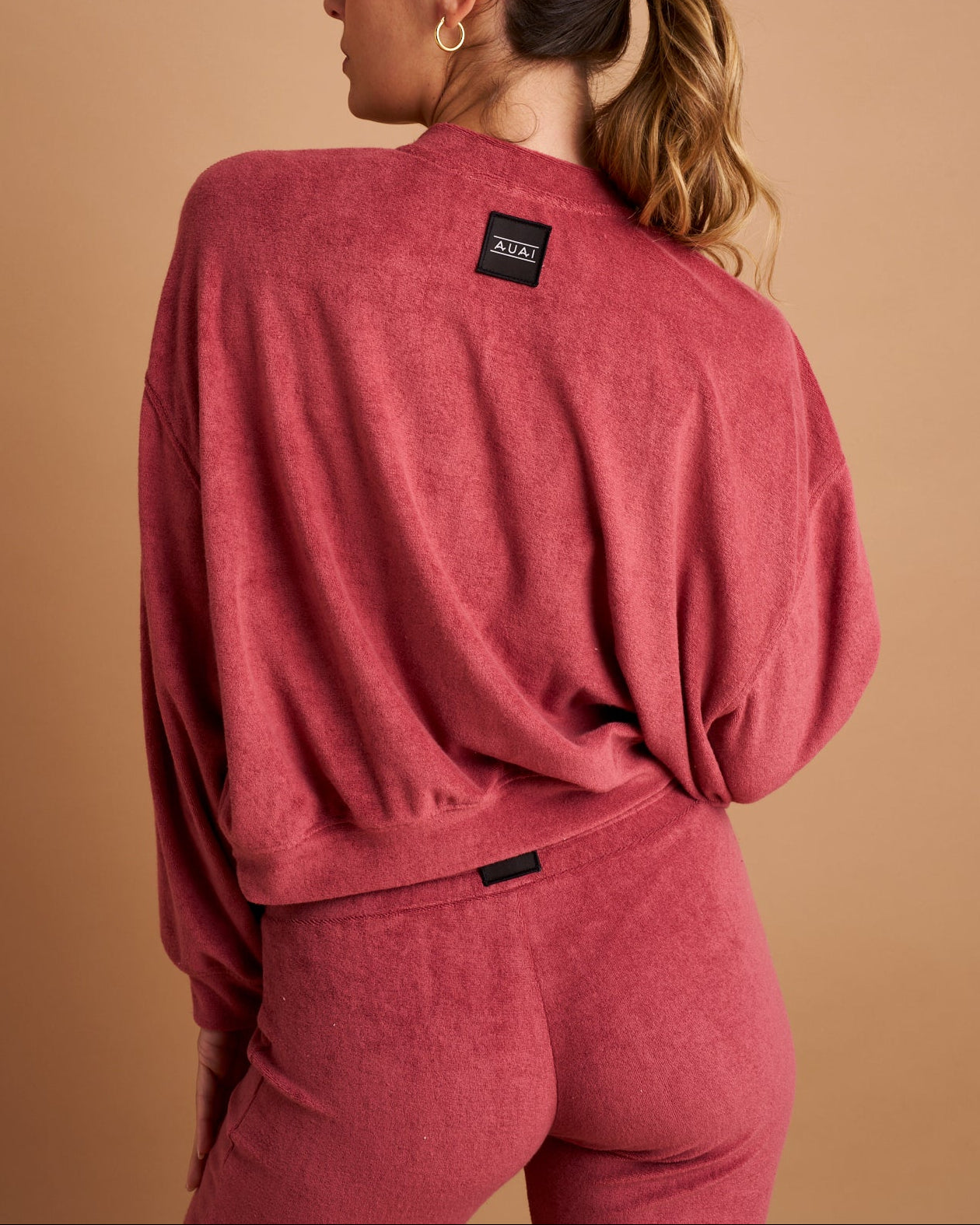 Felpa Over Crop in Spugna