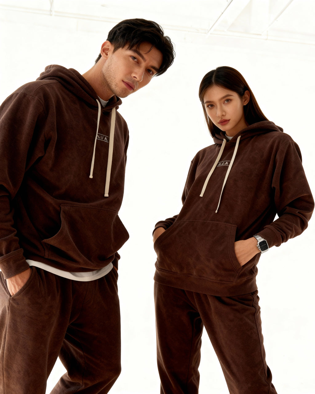 Felpa Over con Cappuccio in Spugna