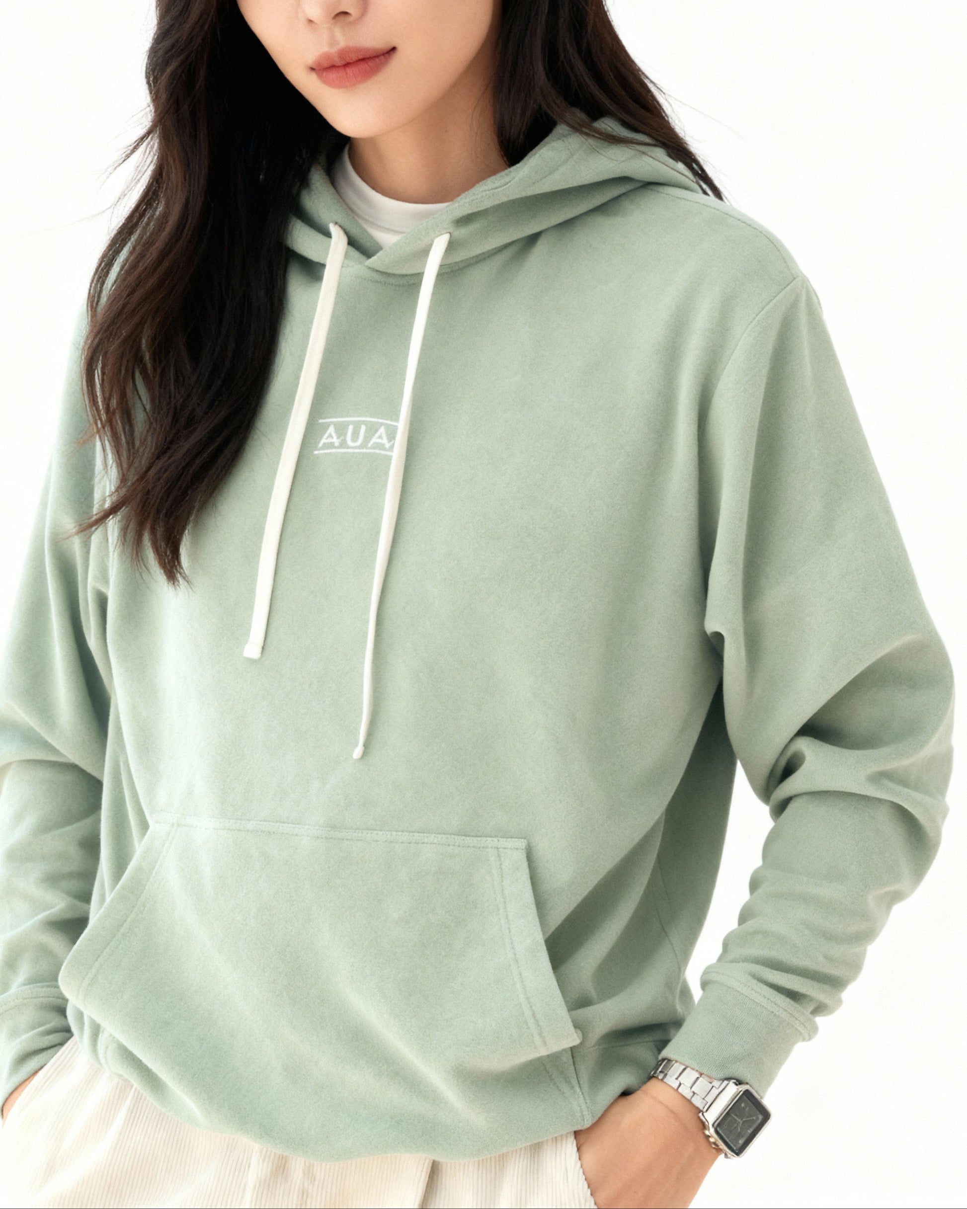 Felpa Over con Cappuccio in Spugna