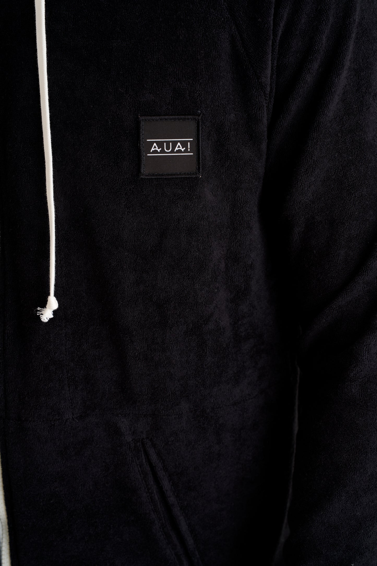 Felpa Zip in Spugna con Cappuccio Freedom Black