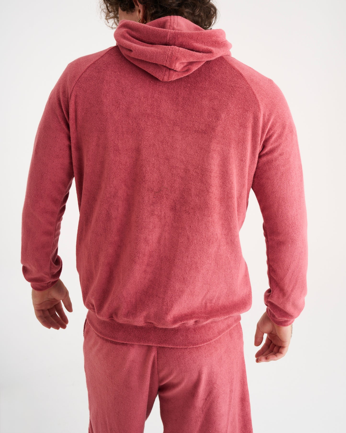 Felpa Zip in Spugna con Cappuccio Wanderer Wine