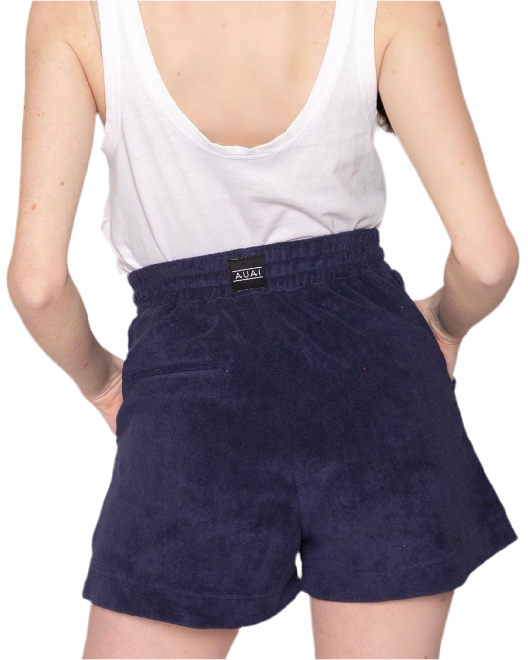 High-Waisted Terry Cloth Shorts