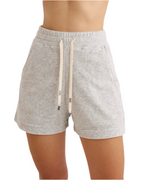 High-Waisted Terry Cloth Shorts