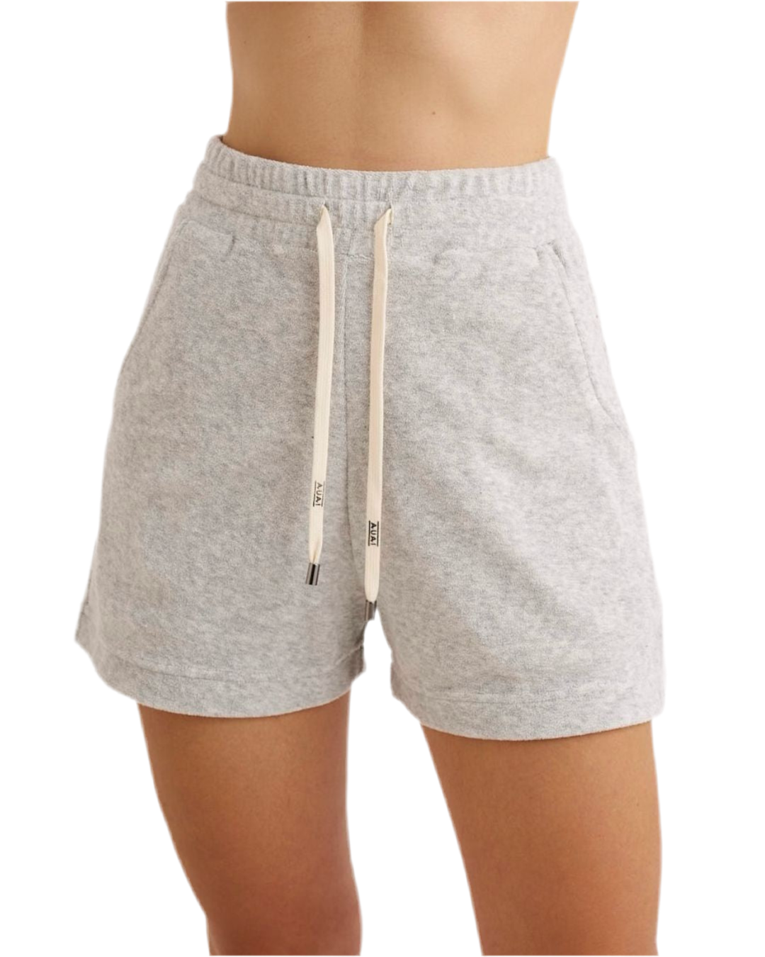High-Waisted Terry Cloth Shorts