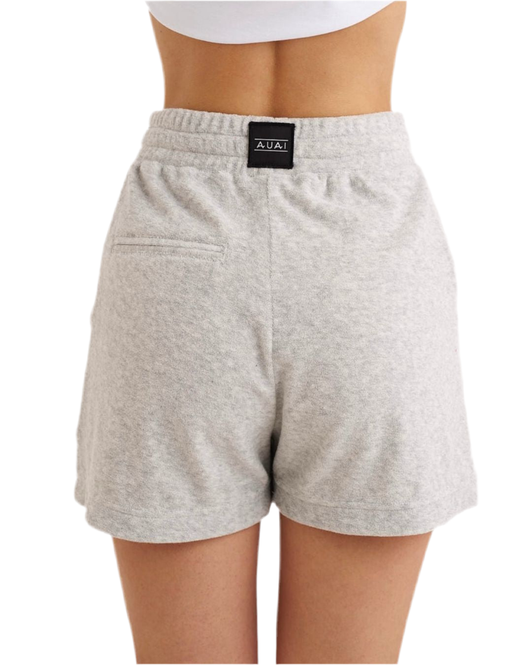 High-Waisted Terry Cloth Shorts