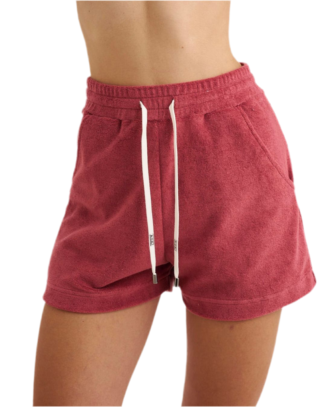 High-Waisted Terry Cloth Shorts