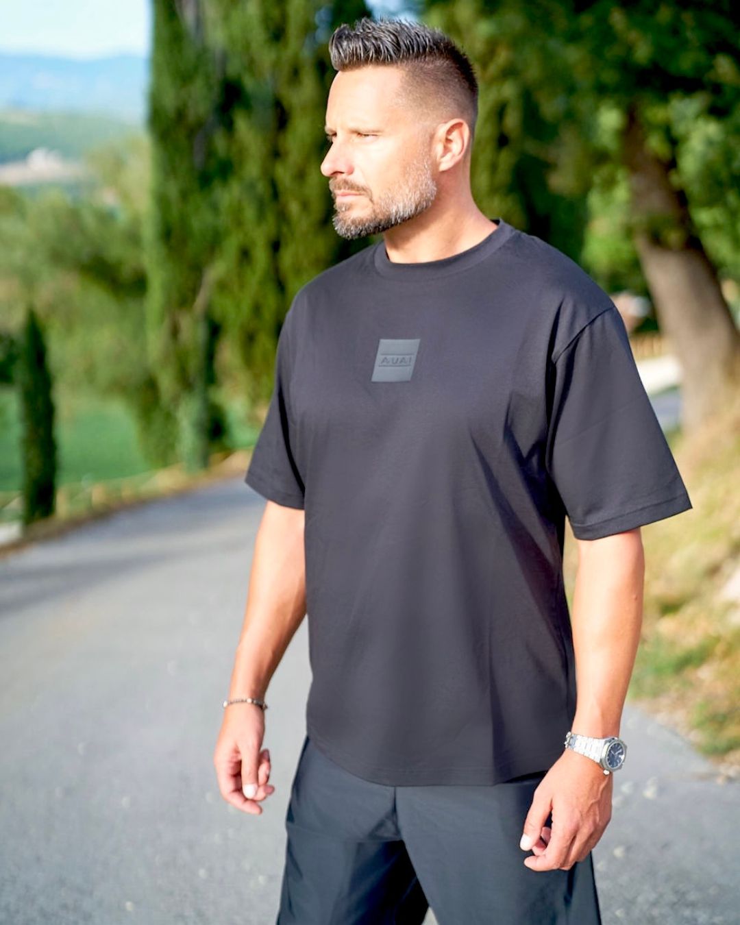 T-shirt Cube in cotone Black